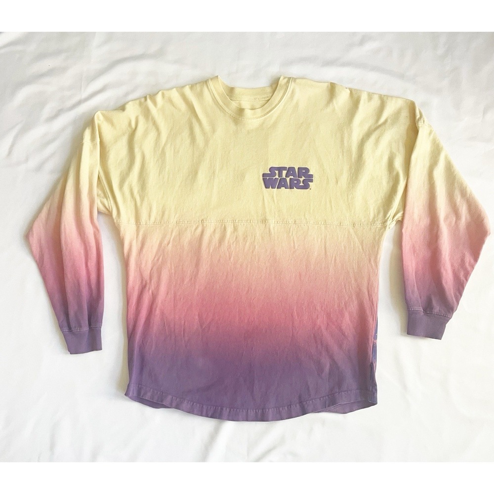 Disney Star Wars Spirit Jersey Adult XS Naboo Galaxy's Edge Tie Dye Yellow - Picture 2 of 13